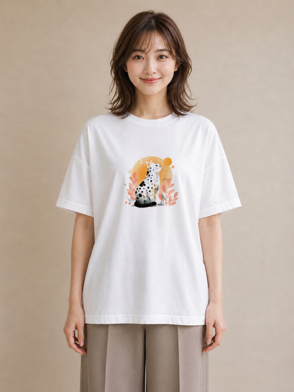 半袖Tシャツ レディース 三毛猫 みけねこ 三毛 猫 ねこ イラスト 休日コーデ お揃い 親子 白T