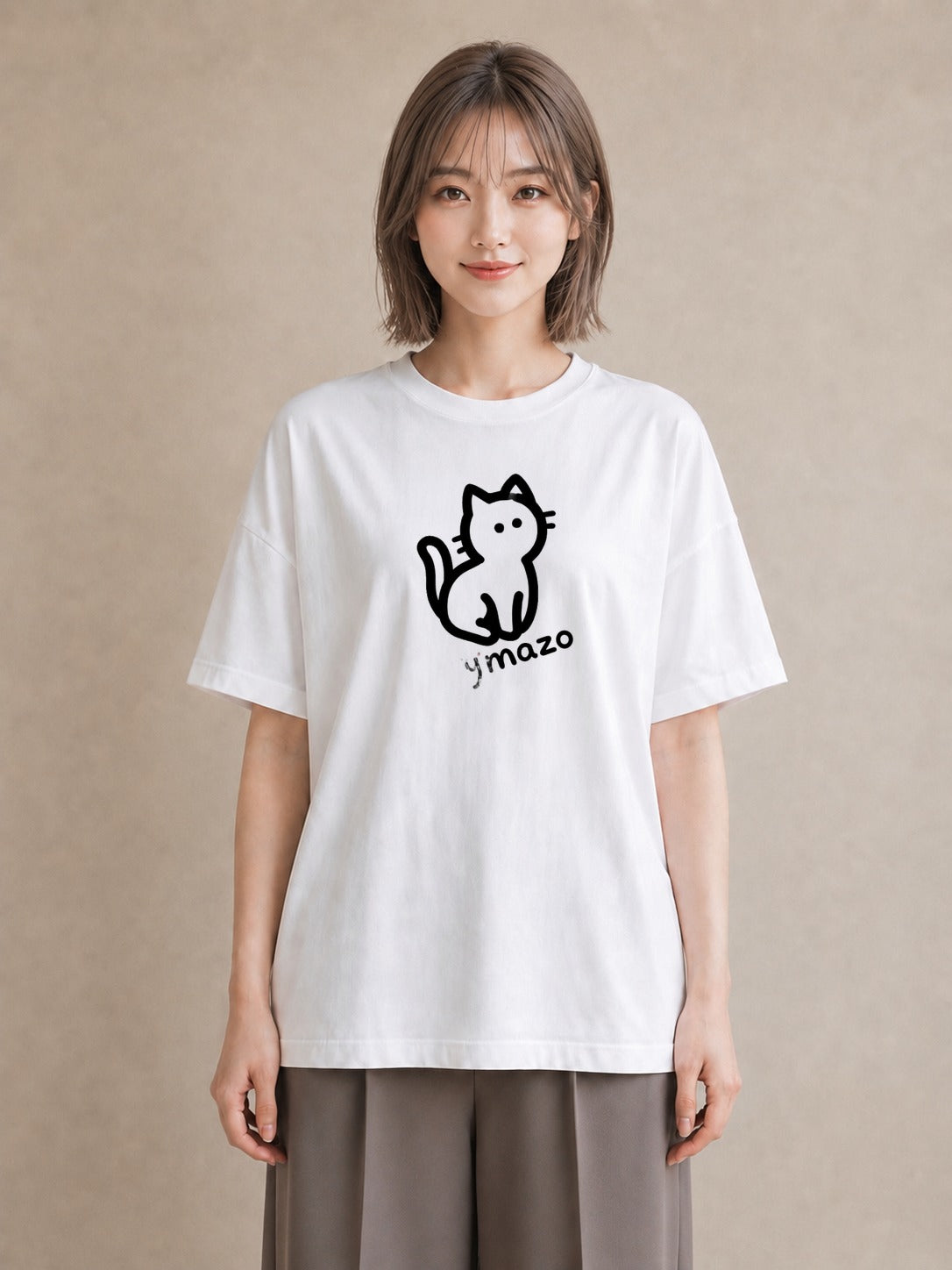 プリントTシャツ レディース 猫 ねこ ネコ イラスト 女子会 お揃い 白T