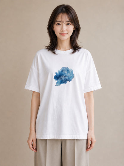 デザインTシャツ レディース 獅子座 星空 宇宙 イラスト カフェコーデ クリスマス 旅行 白T
