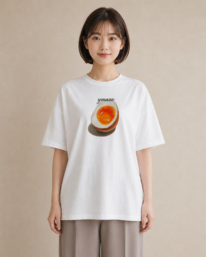 プリントTシャツ レディース 目玉焼き 食べ物 フード イラスト こなれ感 在宅 公園 白T