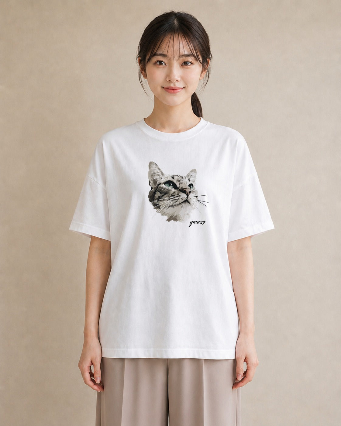 グラフィックTシャツ レディース 愛猫 猫 ねこ イラスト ガーリー おしゃれギフト 社会人 白T