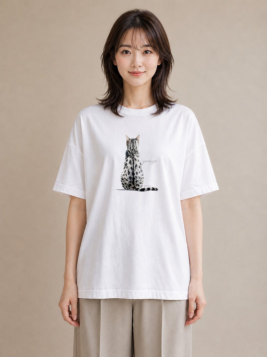半袖Tシャツ レディース ラグドール 猫 ねこ イラスト カフェコーデ ホワイトデー 春服 白T