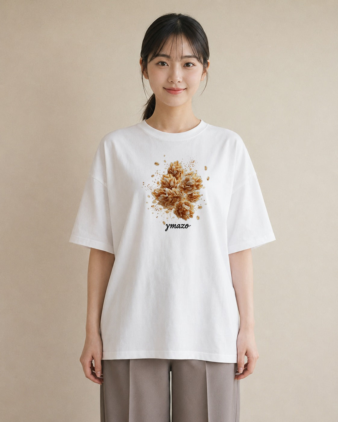 グラフィックTシャツ レディース ポップコーン 食べ物 フード イラスト ヴィンテージ風 姉妹 送別ギフト 白T