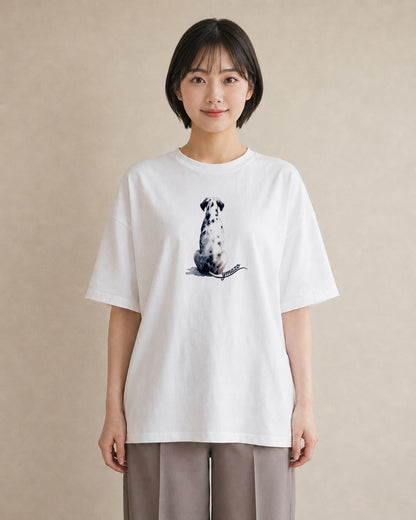 Tシャツ レディース ミックス犬 犬 いぬ イラスト 韓国風 部屋着 女性向けギフト 白T