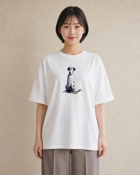 Tシャツ レディース ミックス犬 犬 いぬ イラスト 韓国風 部屋着 女性向けギフト 白T