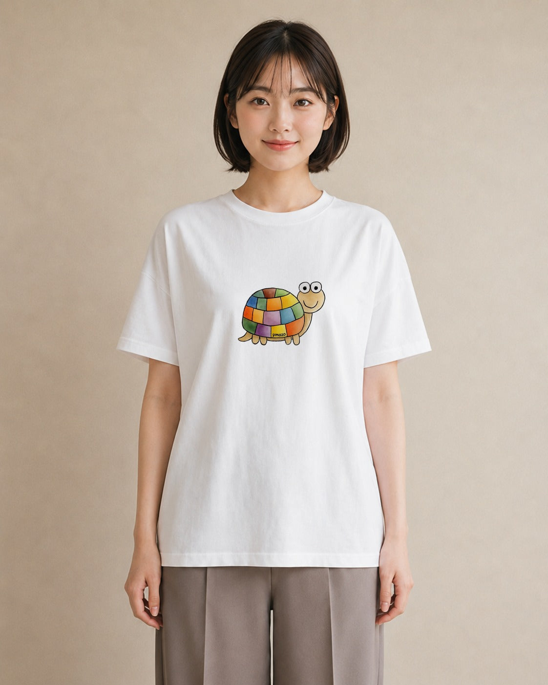 半袖Tシャツ レディース かたつむり 昆虫 虫 イラスト カジュアル お出かけ 普段着 白T