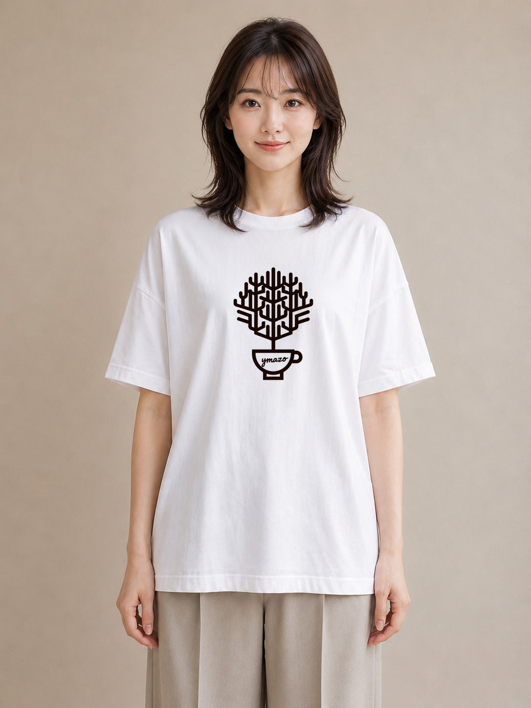 半袖Tシャツ レディース コーヒー カフェ 珈琲 イラスト シック ルームウェア ギフト 白T