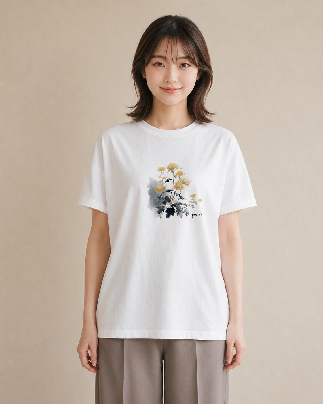 Tシャツ レディース たんぽぽ 花 花柄 イラスト 北欧風 ギフト 母の日 白T