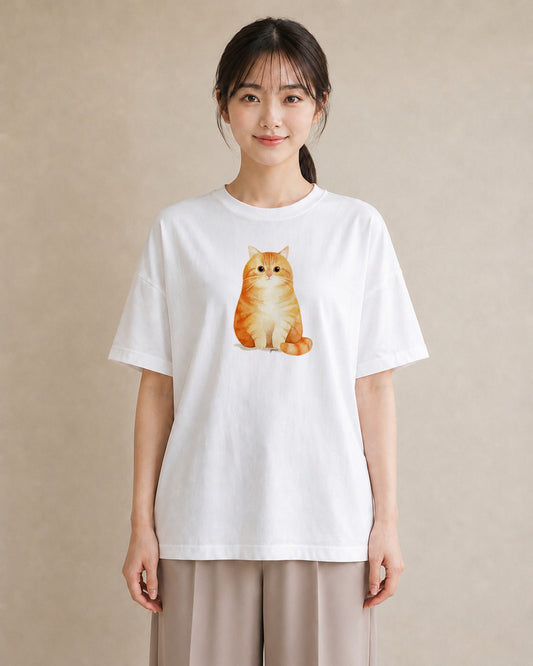半袖Tシャツ レディース アメリカンショートヘア 猫 ねこ イラスト ポップ 旅行 母娘コーデ 白T