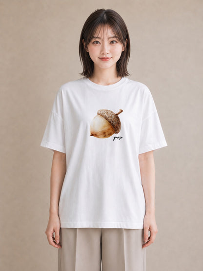 Tシャツ レディース リス ペット 動物 イラスト カジュアル 海 カフェ巡り 白T