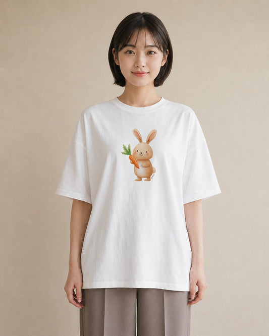 Tシャツ レディース うさちゃん ペット 動物 イラスト おしゃれギフト 社会人 白T