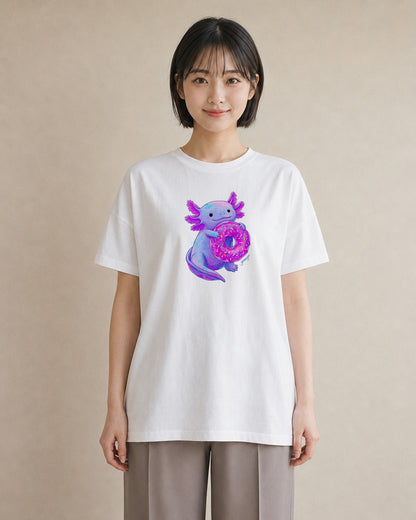 プリントTシャツ レディース ドーナツ 食べ物 フード イラスト モード クリスマス 旅行 白T