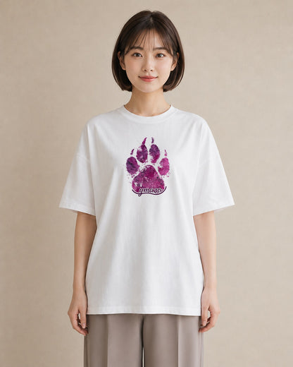 Tシャツ レディース 猫の手 猫 ねこ イラスト 抜け感 女子会 お揃い 白T