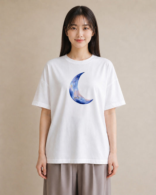 半袖Tシャツ レディース 山羊座 星空 宇宙 イラスト ナチュラル 20代 カジュアルコーデ 白T