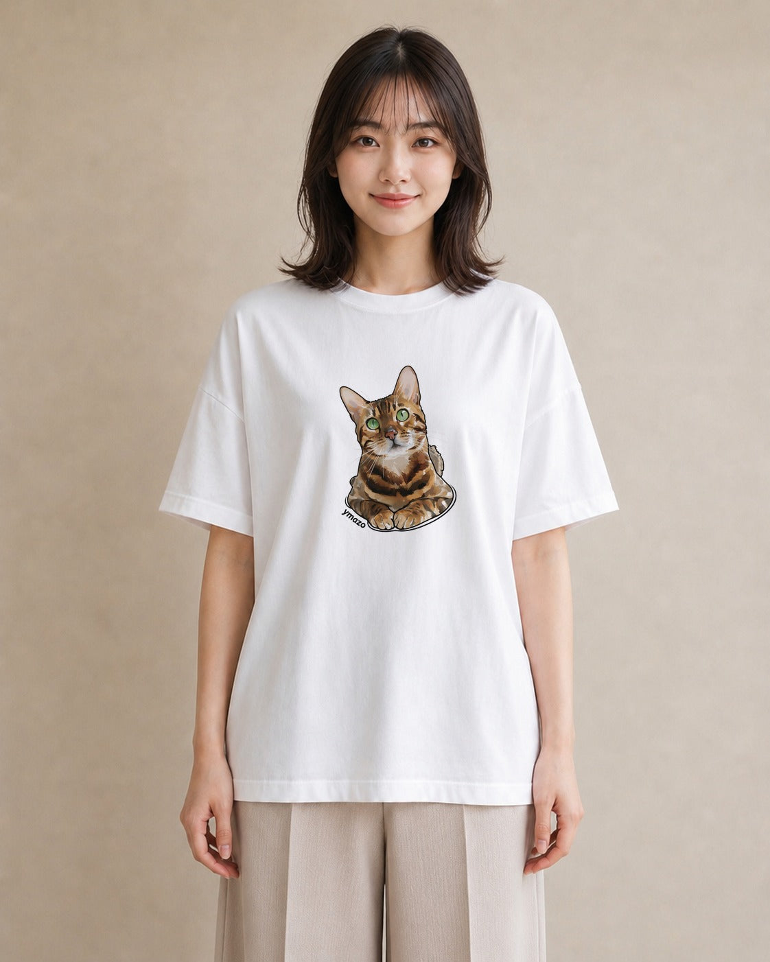 Tシャツ レディース 肉球 猫 ねこ イラスト ガーリー 社会人 女性 白T