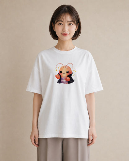 グラフィックTシャツ レディース ウーパールーパー ペット 動物 イラスト 淡色 綿100 デート 白T