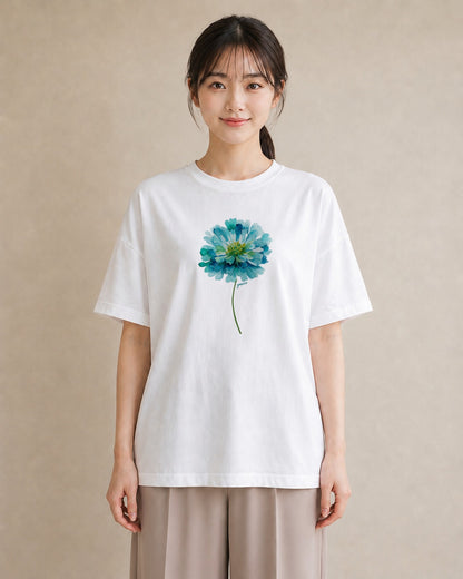 Tシャツ レディース たんぽぽ 花 花柄 イラスト ニュアンス 自分用 ルームウェア 白T