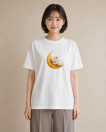 プリントTシャツ レディース ひつじ 動物 アニマル イラスト こなれ感 公園 ママ 白T