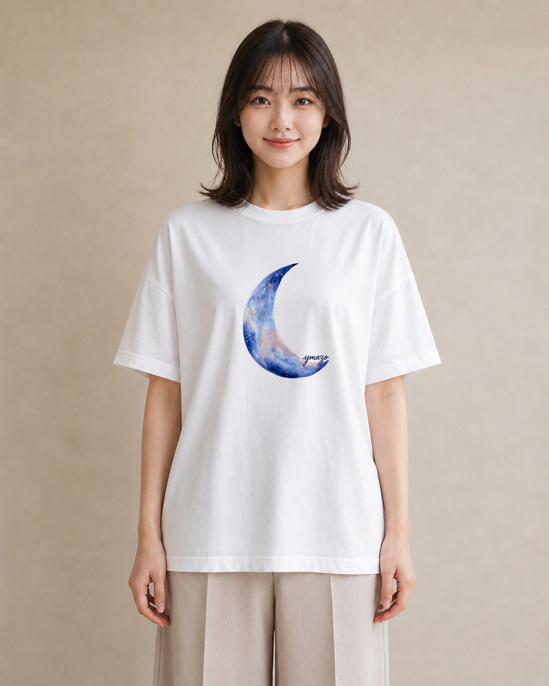 グラフィックTシャツ レディース 双子座 星空 宇宙 イラスト ニュアンス カフェ服 クリスマス 白T