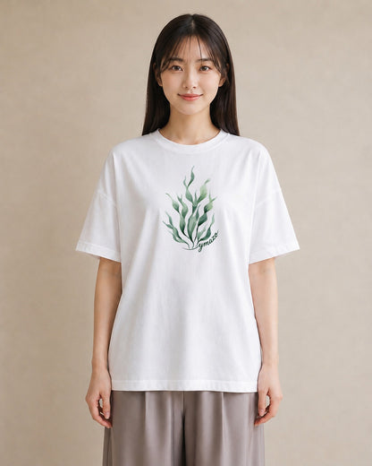 デザインTシャツ レディース 芝生 植物 ボタニカル イラスト レトロ 女性 旅行用 白T