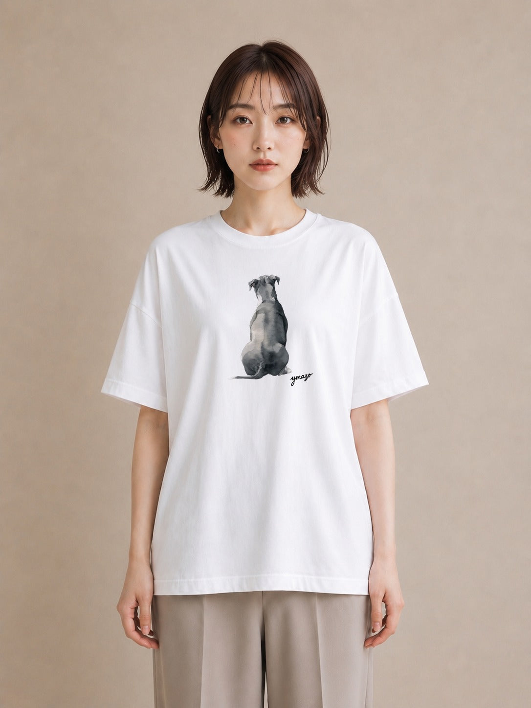 Tシャツ レディース 犬 いぬ イラスト カジュアル 女子会 お揃い 白T