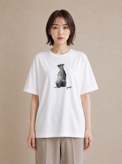 Tシャツ レディース 犬 いぬ イラスト カジュアル 女子会 お揃い 白T