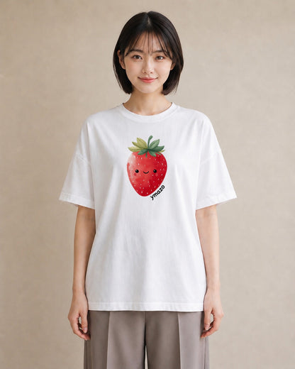 グラフィックTシャツ レディース ショートケーキ 食べ物 フード イラスト きれいめ 母の日 ビーチ 白T