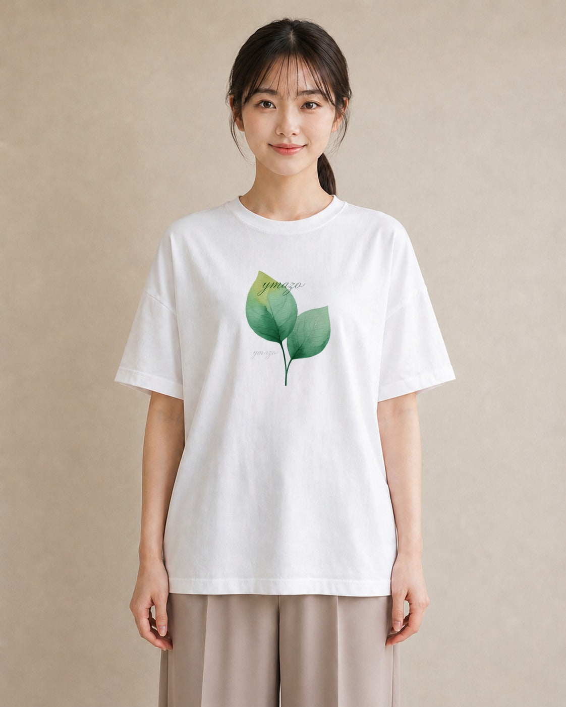 Tシャツ レディース モンステラ 植物 ボタニカル イラスト 淡色 綿100 デート 白T