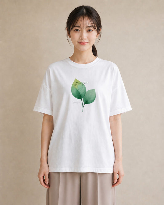 Tシャツ レディース モンステラ 植物 ボタニカル イラスト 淡色 綿100 デート 白T