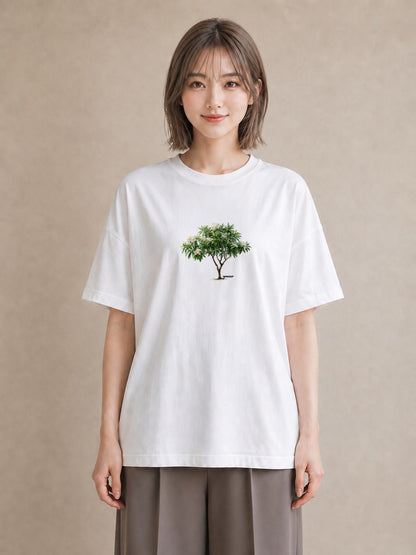 デザインTシャツ レディース 木 植物 ボタニカル イラスト レトロ ホワイトデー 春服 白T