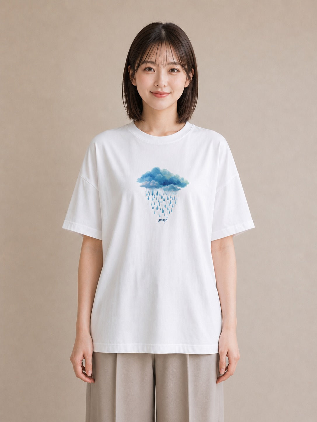 グラフィックTシャツ レディース 虹 星空 宇宙 イラスト デイリーウェア 休日 白T