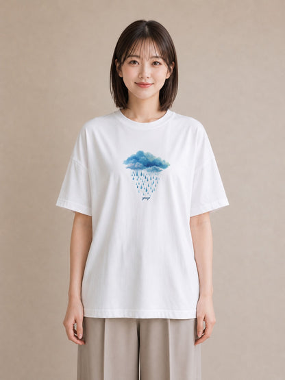 グラフィックTシャツ レディース 虹 星空 宇宙 イラスト デイリーウェア 休日 白T