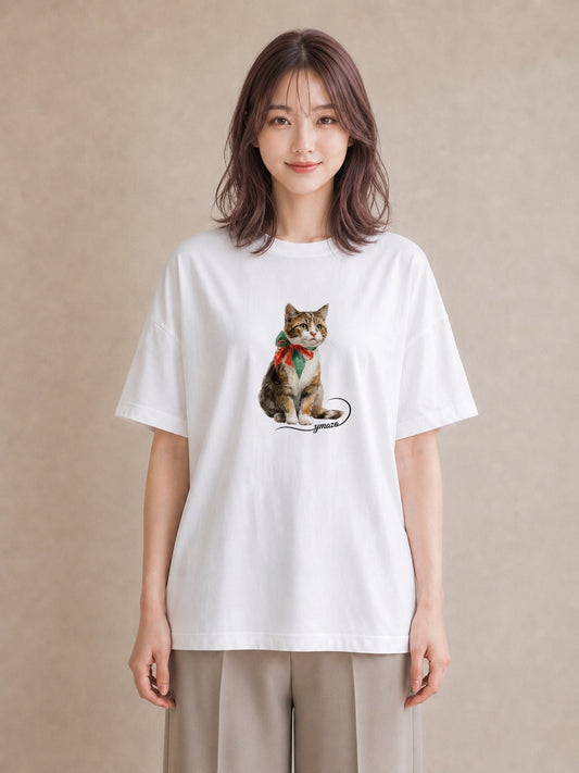 グラフィックTシャツ レディース ソマリ 猫 ねこ イラスト ポップ 姉妹 送別ギフト 白T