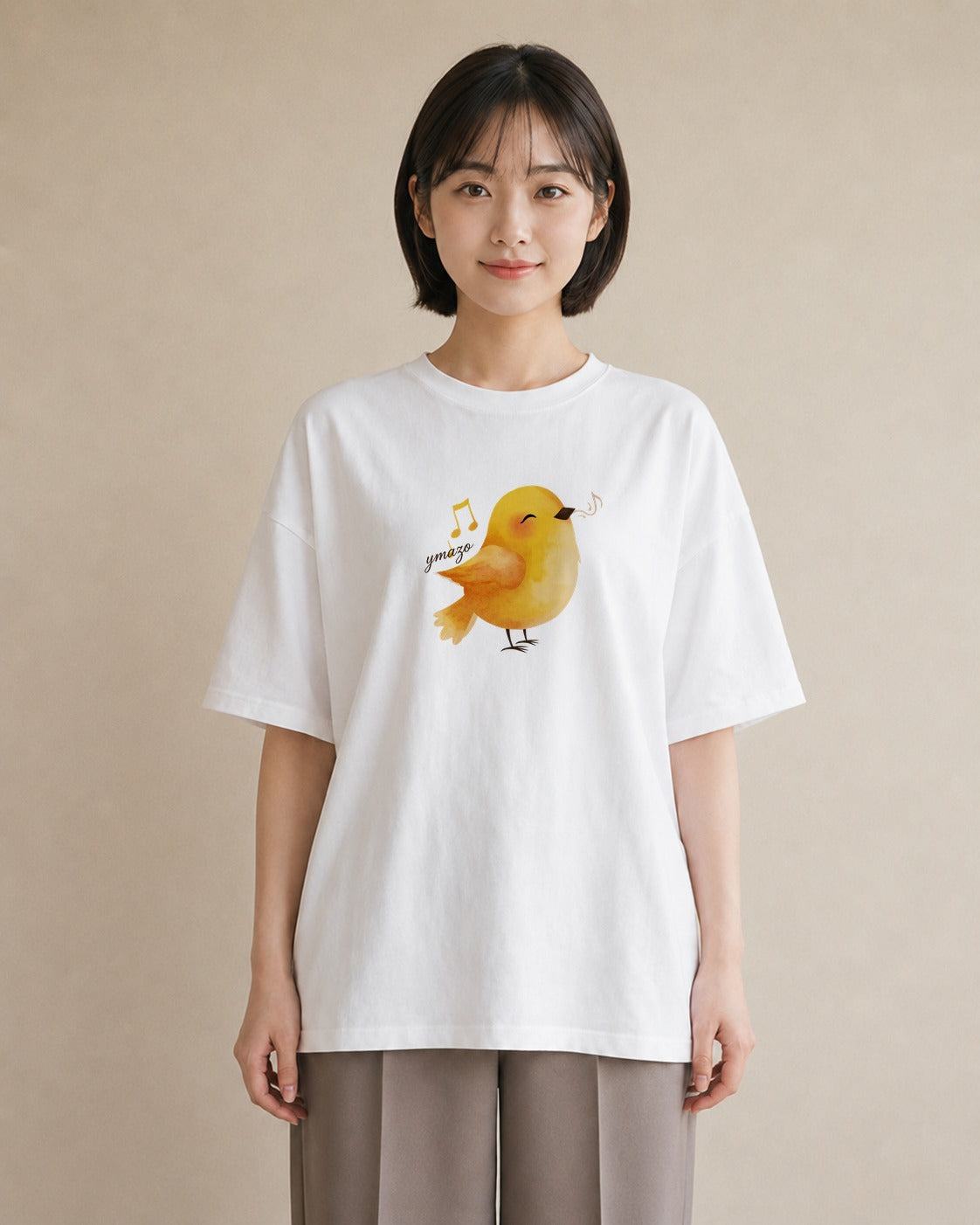 グラフィックTシャツ レディース マメルリハ ペット 動物 イラスト ユニーク お出かけ 普段着 白T