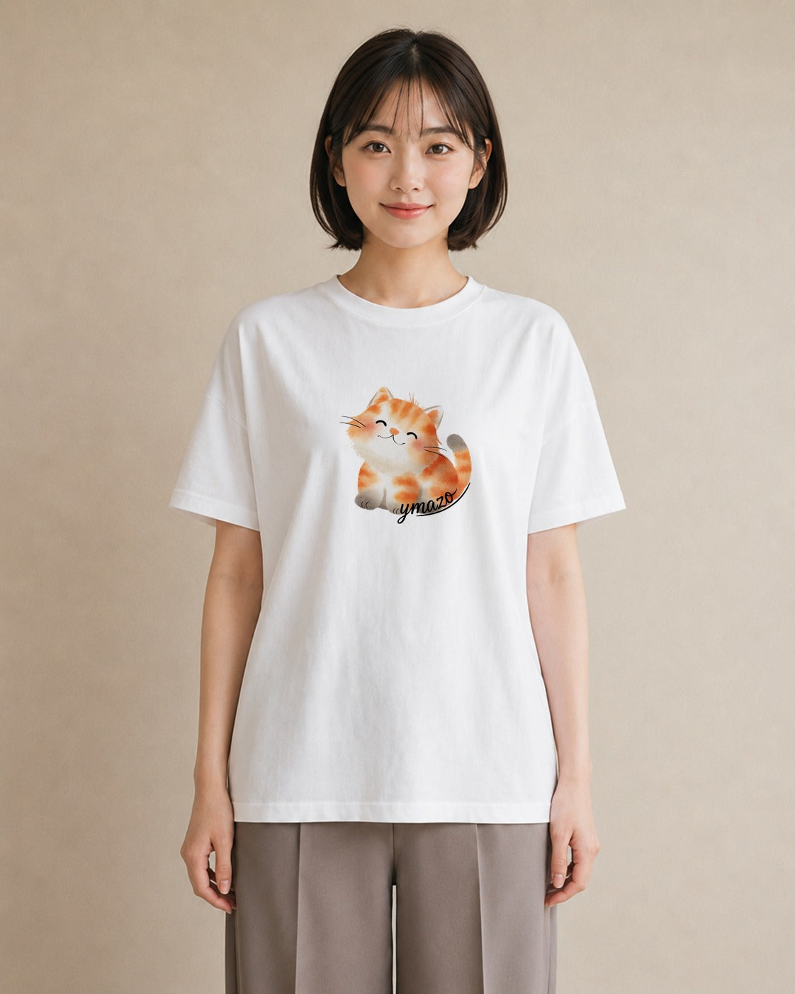 デザインTシャツ レディース とら 動物 アニマル イラスト きれいめ 秋コーデ おしゃれギフト 白T
