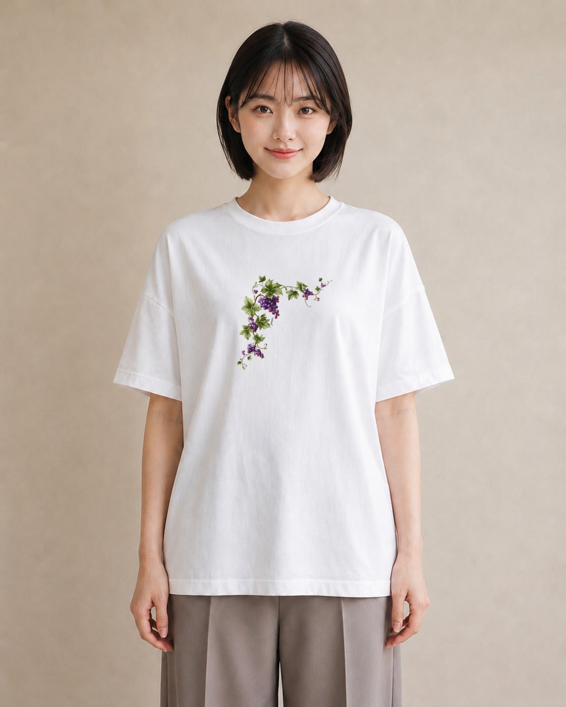 Tシャツ レディース つる 植物 ボタニカル イラスト ミニマル 女性向けギフト 散歩 白T