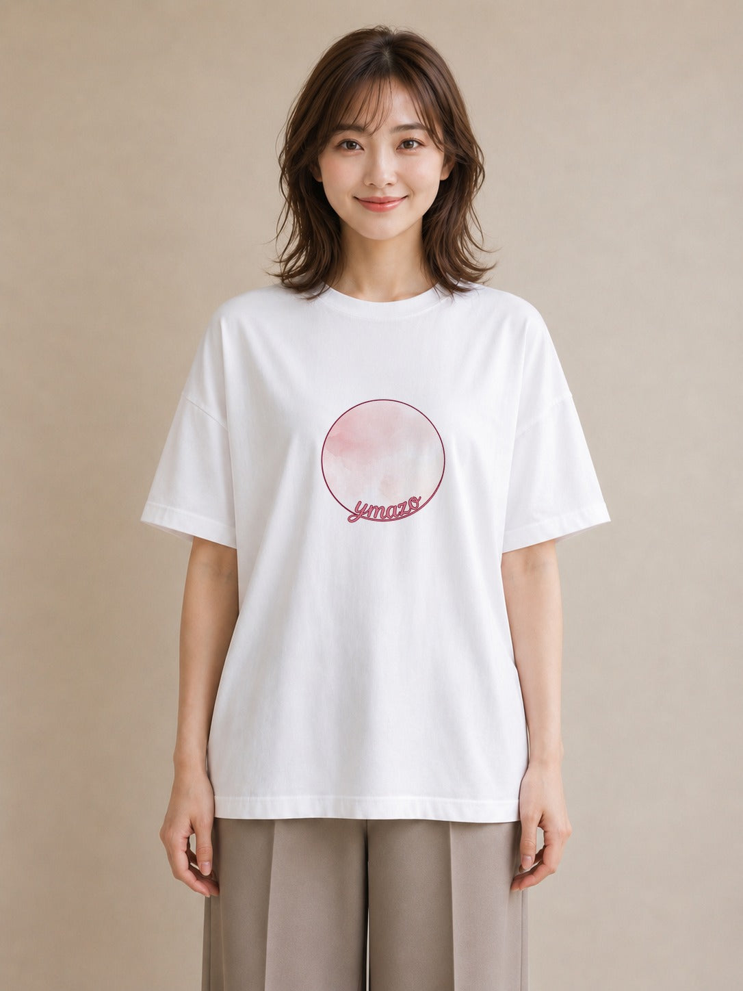 グラフィックTシャツ レディース 紙風船 和紙 ナチュラル アンティーク イラスト 綿100 デート 白T