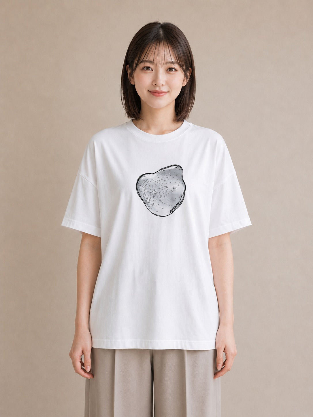 グラフィックTシャツ レディース 雨上がりの小道 雨上がり 小道 ナチュラル アンティーク イラスト ガーリー 旅行用 海 白T