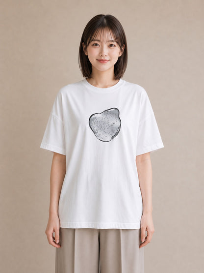 グラフィックTシャツ レディース 雨上がりの小道 雨上がり 小道 ナチュラル アンティーク イラスト ガーリー 旅行用 海 白T