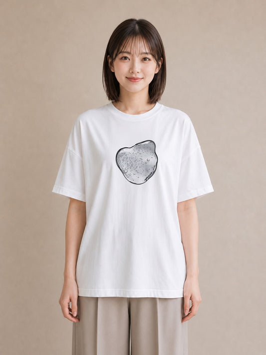 グラフィックTシャツ レディース 雨上がりの小道 雨上がり 小道 ナチュラル アンティーク イラスト ガーリー 旅行用 海 白T