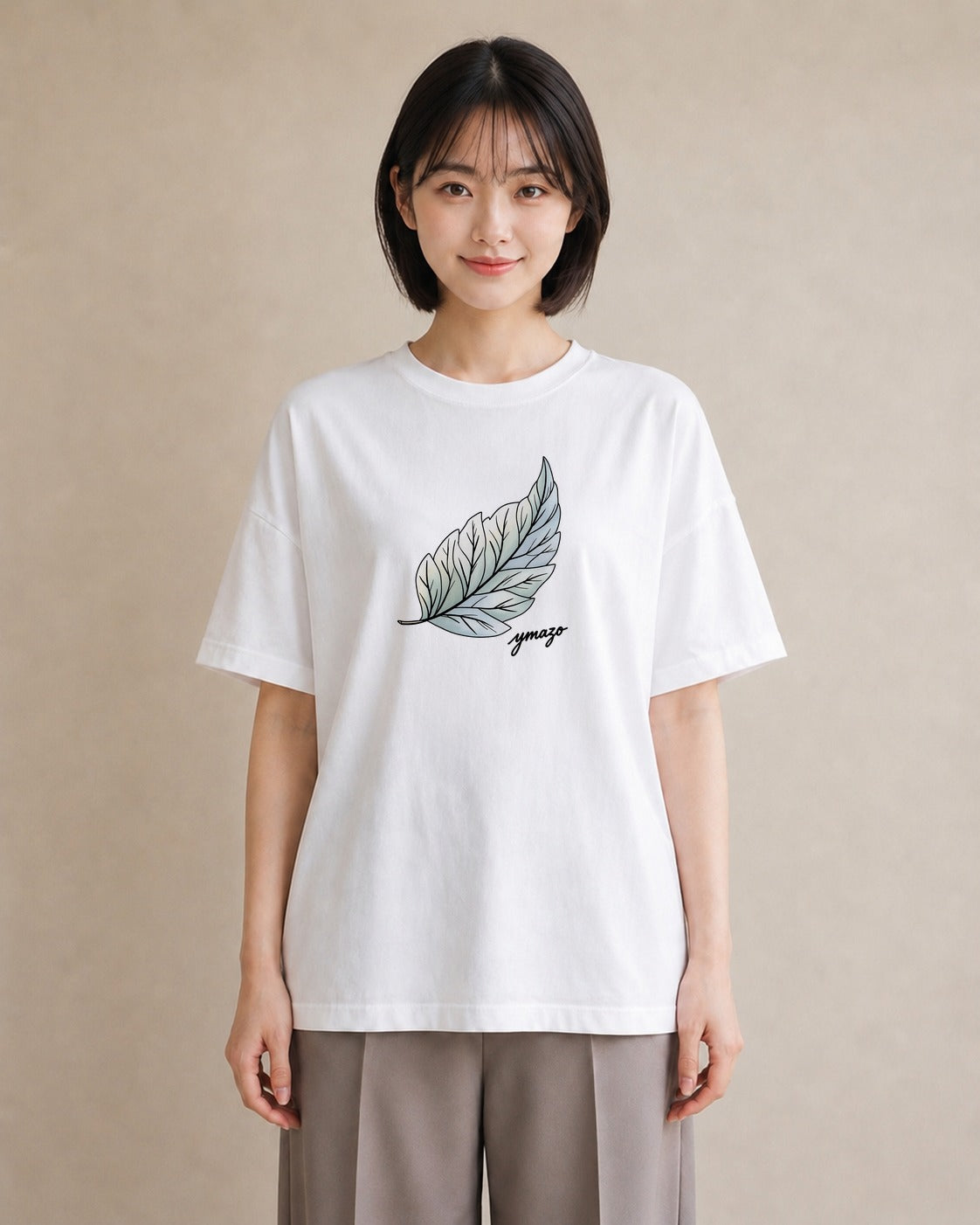 プリントTシャツ レディース 新緑 植物 ボタニカル イラスト ホワイトデー 春服 白T