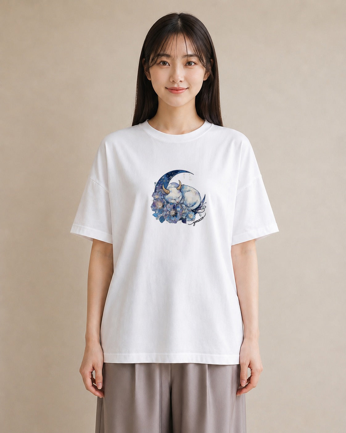 グラフィックTシャツ レディース エキゾチックショートヘア 猫 ねこ イラスト ゆるかわ ルームウェア ギフト 白T