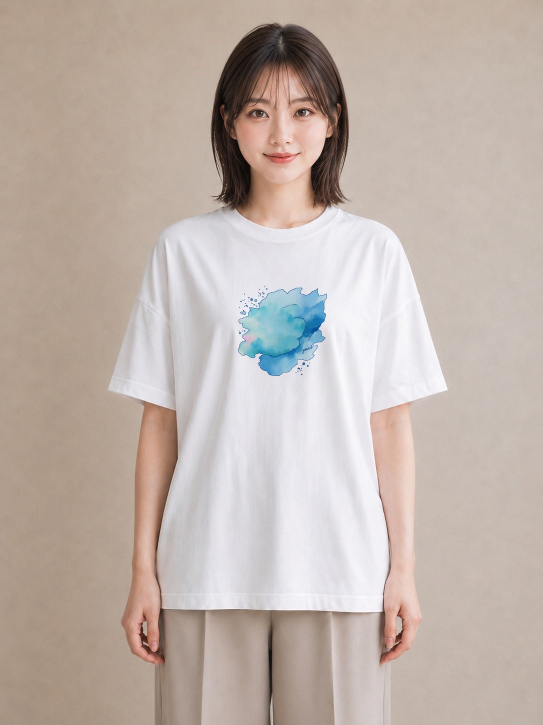 Tシャツ レディース 空 星空 宇宙 イラスト フェミニン カジュアルコーデ 買い物 白T