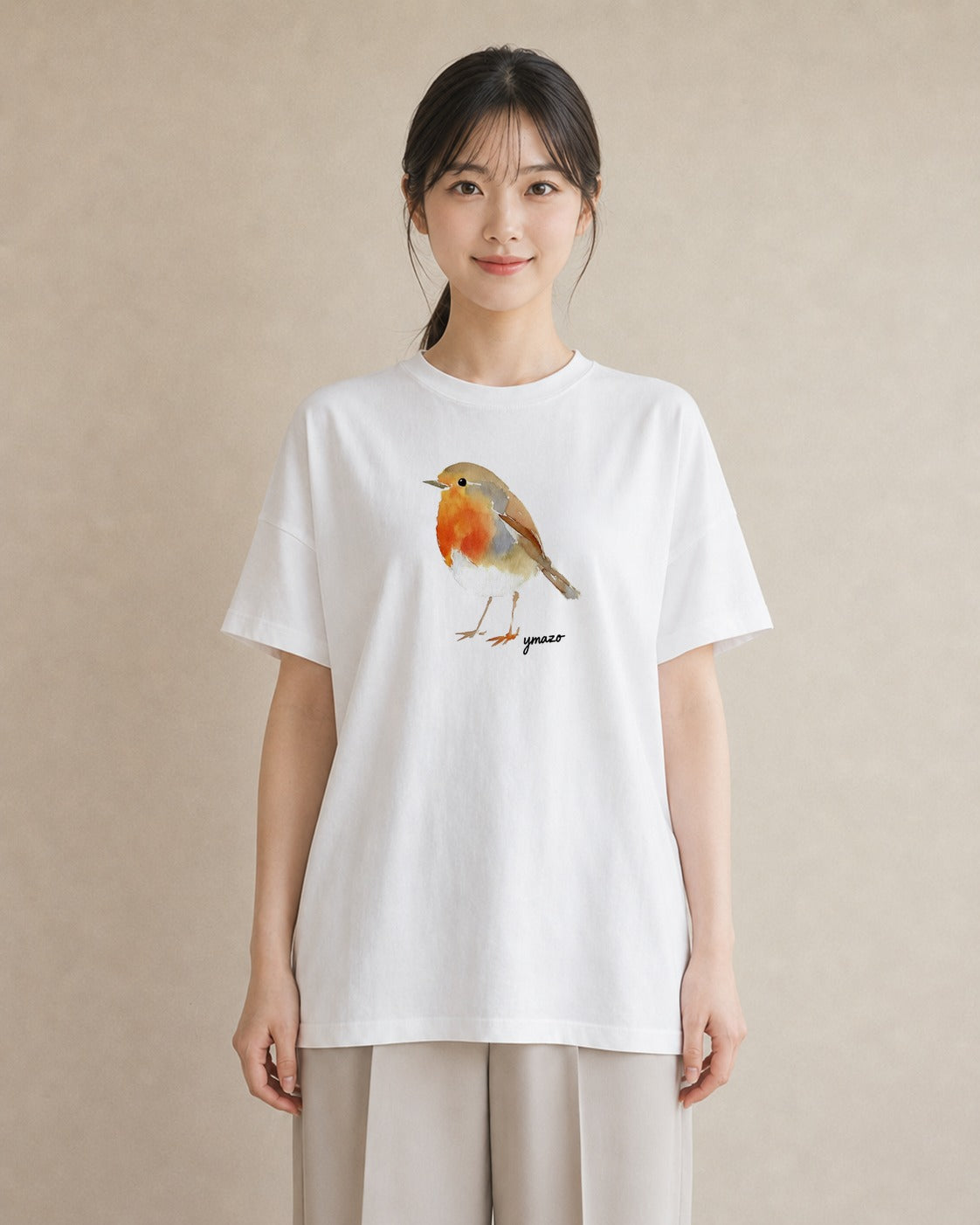 グラフィックTシャツ レディース ことり ペット 動物 イラスト カジュアル お出かけ 普段着 白T