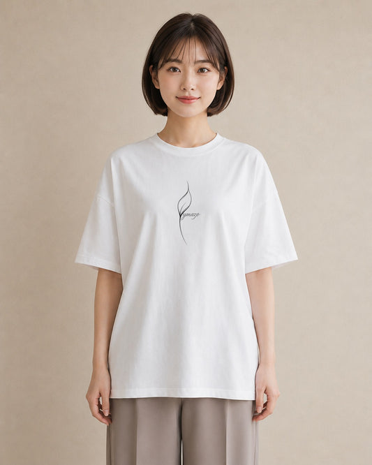 Tシャツ レディース 扇子 そよ風 ナチュラル アンティーク イラスト アート風 女性 旅行用 白T