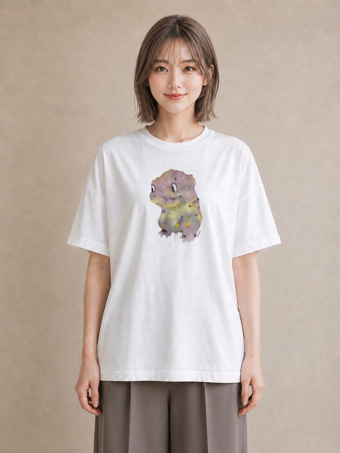プリントTシャツ レディース カエル ペット 動物 イラスト お洒落 春コーデ 姉妹 白T