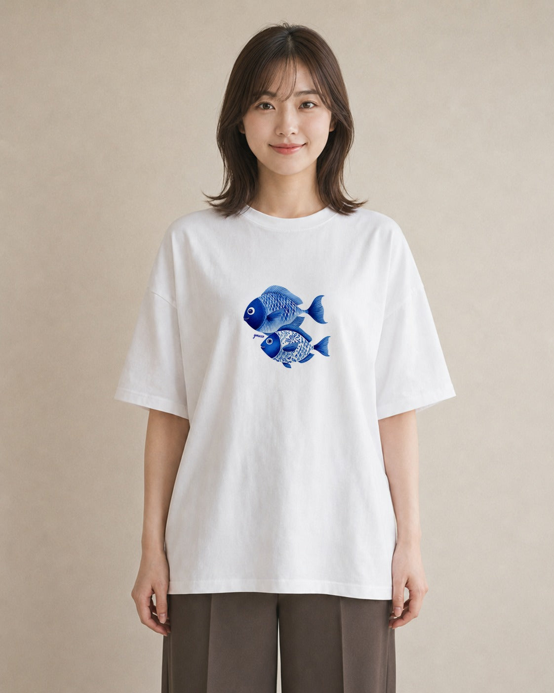 Tシャツ レディース たい焼き 食べ物 フード イラスト ヴィンテージ風 秋コーデ おしゃれギフト 白T