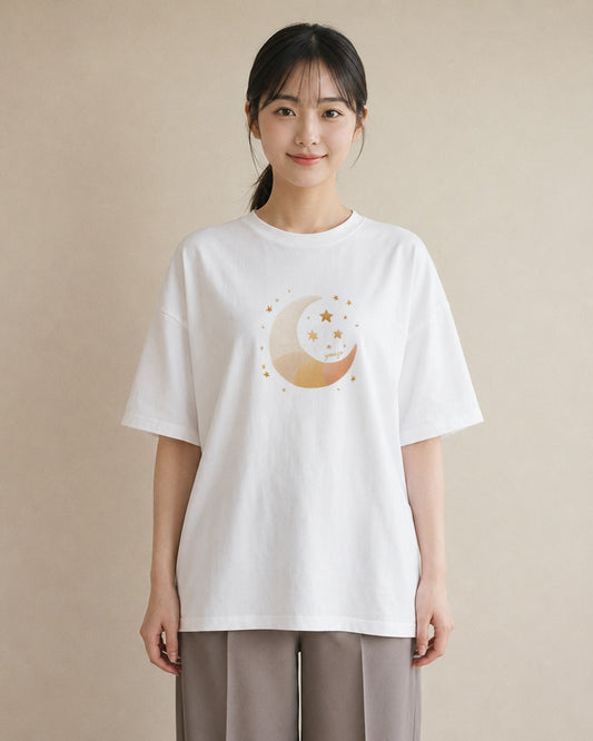 Tシャツ レディース スター 星空 宇宙 イラスト 個性的 親子 20代 白T