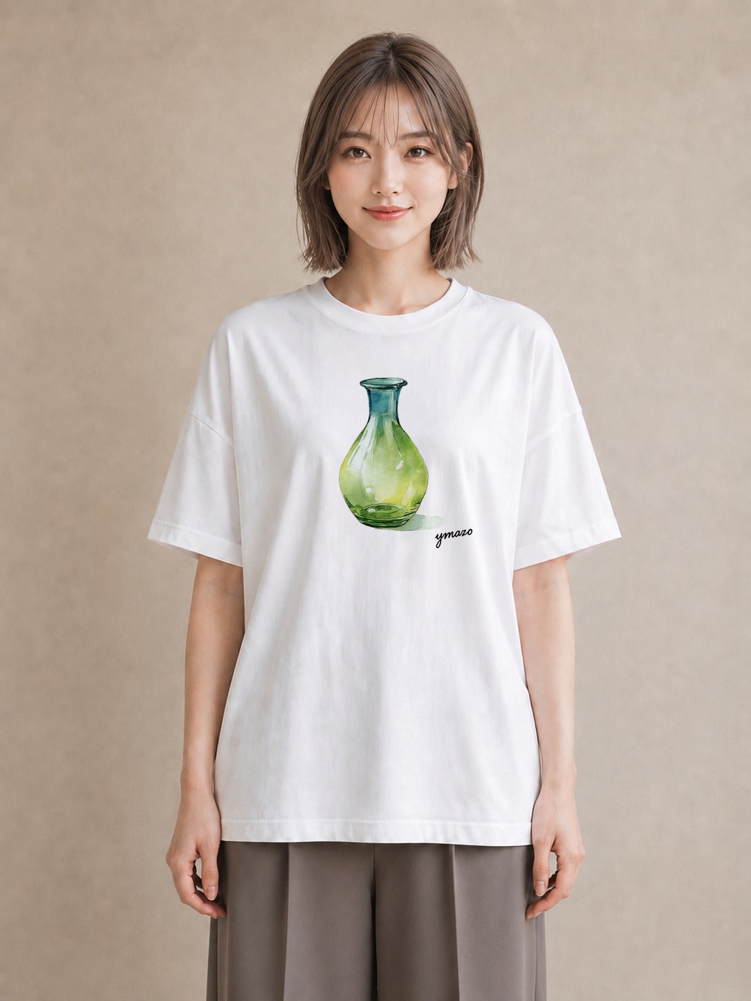 Tシャツ レディース 抹茶 食べ物 フード イラスト お洒落 レイヤード 友達ギフト 白T