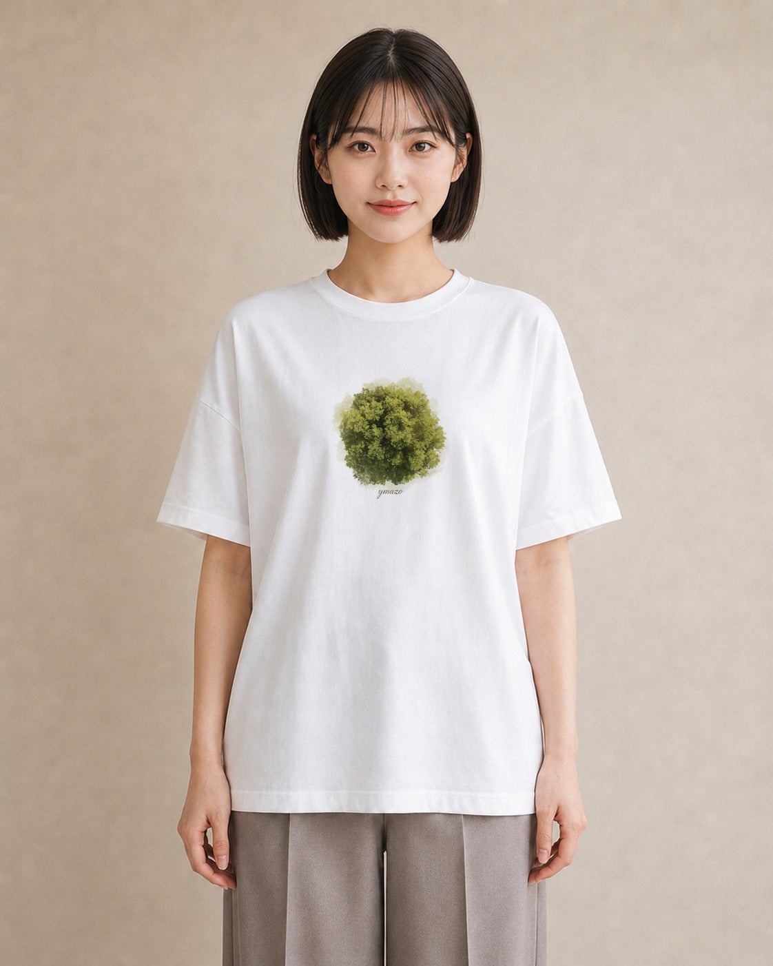 Tシャツ レディース 木 植物 ボタニカル イラスト レトロ レイヤード 友達ギフト 白T